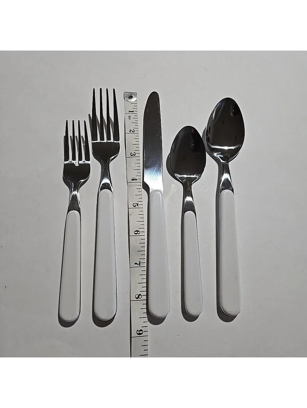 Rogers Fireworks White Stainless 20 Piece Service for 4 Tableware Flatware Vtg